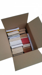CARTON MARRON A LIVRES