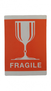 LOT D'ÉTIQUETTES « FRAGILE VERRE »